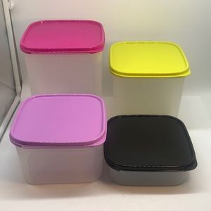 Tupperware Square Modular Mates Set of 4